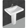 Modern Pedestal Wash Basin Belmonte LCD Set White Ceramic Glossy Finish 26 x 18 x 33 Inch Modern Pedestal Wash Basin Belmonte LCD Set White Ceramic Glossy Finish 26 x 18 x 33 Inch