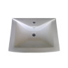 Belmonte Ceramic Rectangle Shape Pedestal Wash Basin Small LCD 22 x 16 Inch Ivory