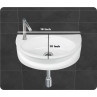 Belmonte Wall Hung Wash Basin Niko - White Belmonte Wall Hung Wash Basin Niko - White