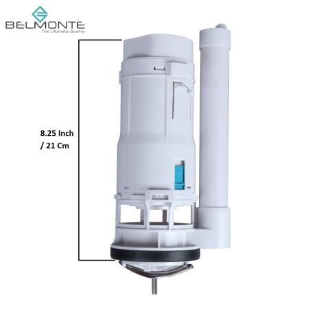 Belmonte 8.25 Inch 21cm Dual Flush Siphon Flush Valve Tank Fittings for Single One Piece Western Toilet Commode EWC