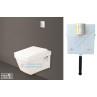 Belmonte Combo of Rimless Toilet Wall Mounted Crenza with Pneumatic Concealed Cistern - White Belmonte Combo of Rimless Toilet Wall Mounted Crenza with Pneumatic Concealed Cistern - White