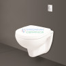 Belmonte Combo of Mini Wall Hanging Seat with Pneumatic Concealed Cistern - White Belmonte Combo of Mini Wall Hanging Seat with Pneumatic Concealed Cistern - White