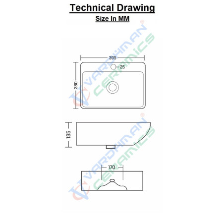Belmonte Wall Hung Wash Basin Big Sparrow - White