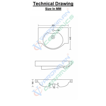 Buy Belmonte Wall Hung Wash Basin Avion - Ivory Online in India - V...