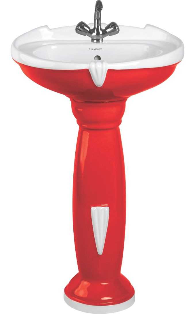 Double Color Pedestal Wash Basin